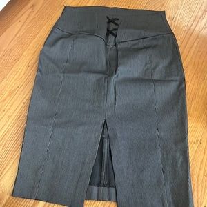 Express, thin striped, high waisted, skirt